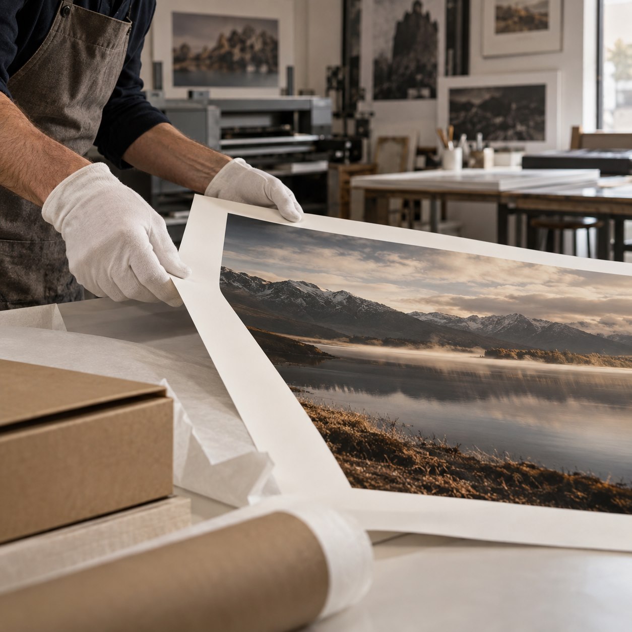 Controllo della carta e preparazione protetta di una stampa Fine Art